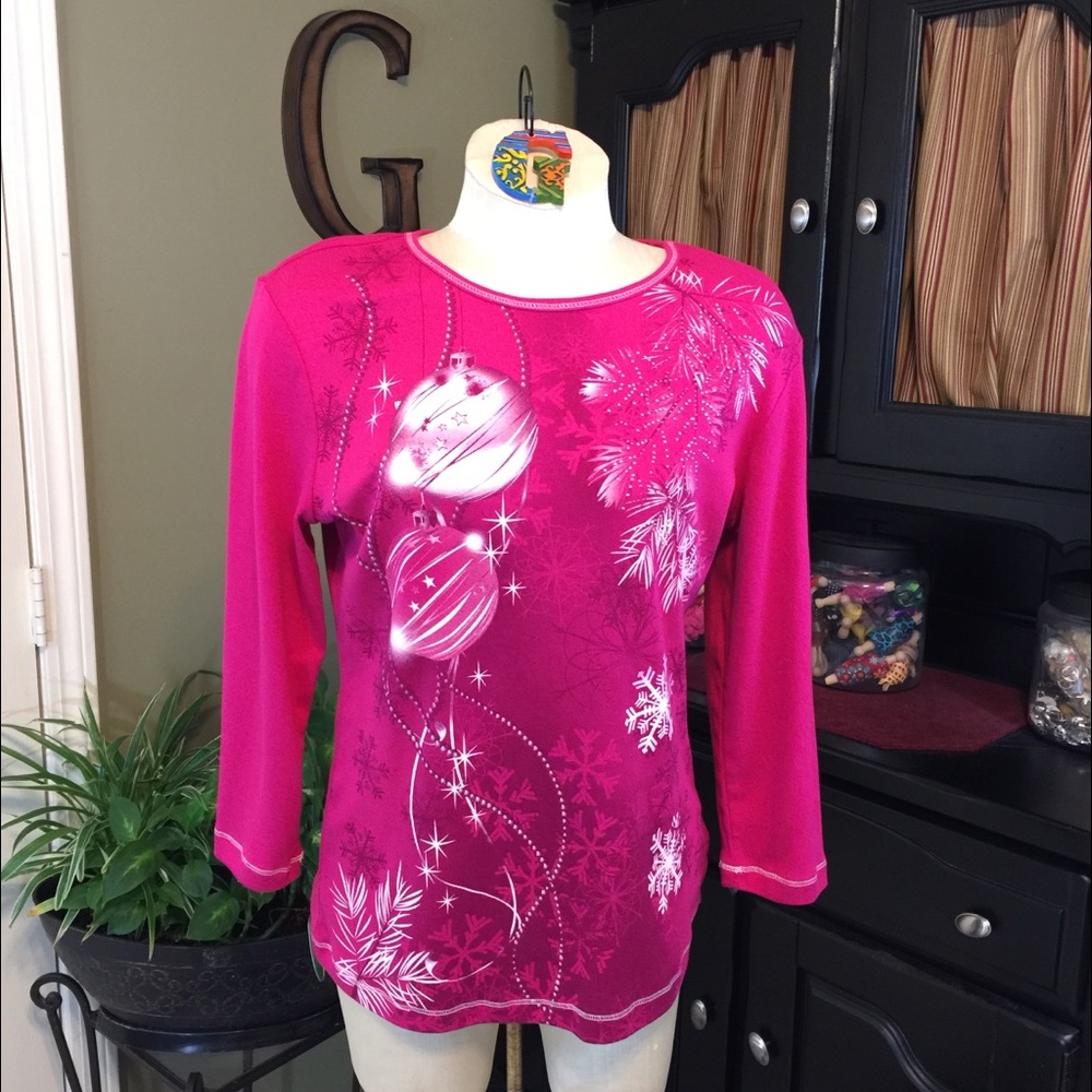💥 New Directions NWT Pink Long Sleeve Tee L